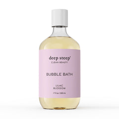 Deep Steep Lilac Blossom bubble bath bottle-pour for a relaxing, spa-like soak