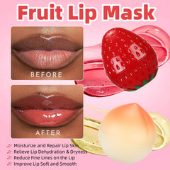 Deepmind strawberry lip balm visual conveys sweet scent and moisturizing benefits for everyday wear.