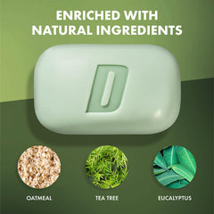 Defense Soap Acne Care Bar oatmeal-texture captures soothing, oil-absorbing benefits.