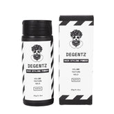 DEGENTZ king-sized hair powder bottle showing grease-free natural finish