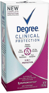 Degree Clinical Protection 5-in-1 antiperspirant stick delivering long-lasting sweat and odor control