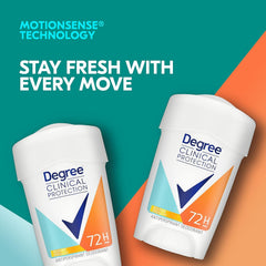 Degree Clinical Protection Summer Strength bottle back view highlighting hot-weather protection