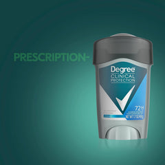 Degree Men Clean Clinical antiperspirant stick closeup showing smooth application and confidence.