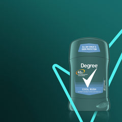 Degree Men Cool Rush dry-and-fresh visual shows long-lasting underarm comfort.