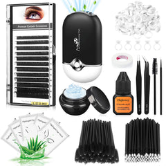 Dejiovey eyelash extension kit with USB lash fan for quick-drying lashes
