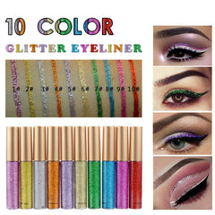 DekRion Glitter-Eyeliner closeup pigment shows bold shimmer color