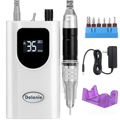 Delanie nail drill with high torque motor for fast shaping and product removal