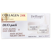 Delfanti Milano COLLAGEN 24K day cream jar closeup showing rich hydration for daily use