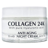 Delfanti-Milano COLLAGEN 24K Night Cream jar boosts skincare ritual with luxe, anti-aging appeal.