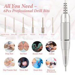 DELIFO nail drill rechargeable battery powers cordless sessions for longer use