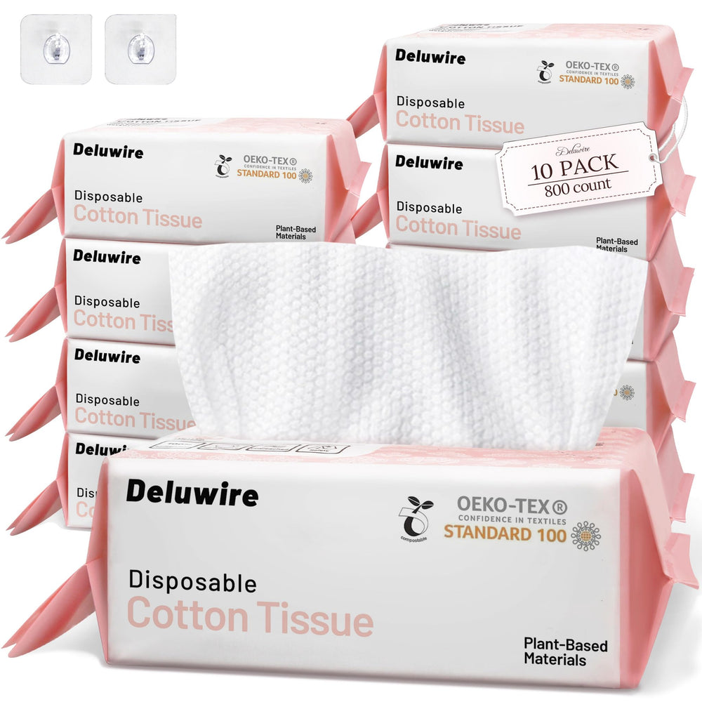 Deluwire Soft Dry Wipe pack cover shows durable, lint-free towels for gentle cleaning