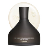 DEM 3 Signature ESTUD serum bottle highlights premium glass packaging for luxe skincare