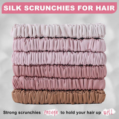 DEMAZALO silk hair ties fabric close-up — smooth finish reduces snags and breakage.