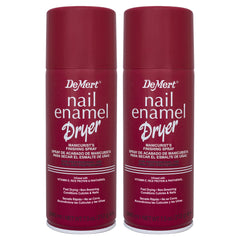 Demert Nail Enamel Dryer Spray can close-up, highlighting fast-drying manicure results.