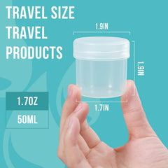 Demora travel jar airtight seal prevents spills in luggage and purse.