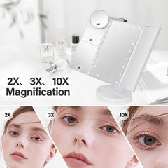 DenCert makeup mirror 3X-10X magnification panel for precise brow shaping