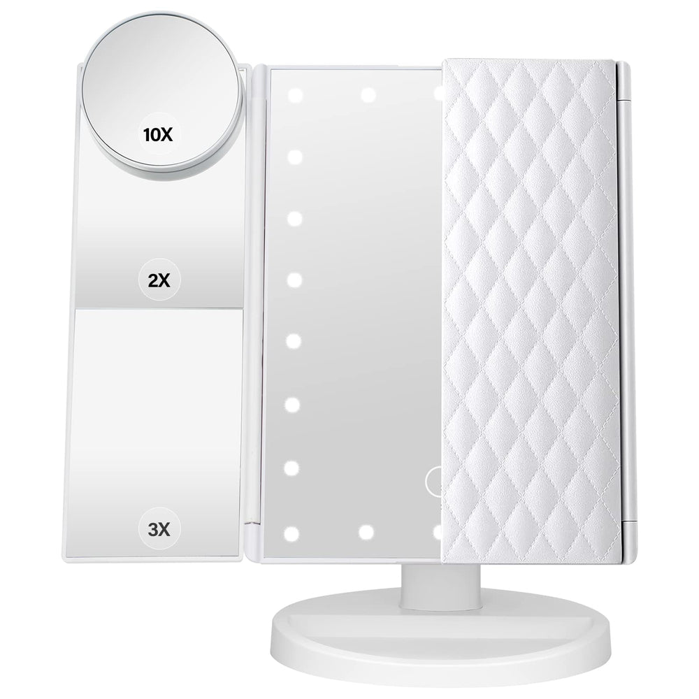 DenCert makeup mirror LED closeup for precise makeup under natural lighting