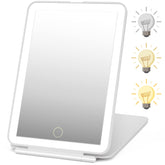 DenCert travel makeup mirror with 72 LEDs for on-the-go lighting.