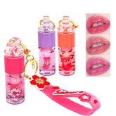 DENESTUP lip gloss set in three colors showcases vibrant shine and hydrating formula