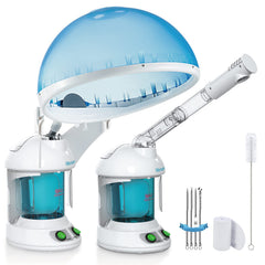 Denfany hair steamer table-top design for convenient home use and multi-care sessions.