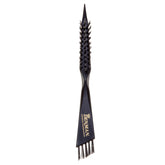 Denman cleaning brush ergonomic grip in use for comfortable cleaning.