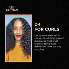Denman D4 9-row curl brush defined ribbon curls during styling