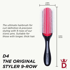 Denman D4 close-up pins demonstrates round-ended design reduces catch and drag.