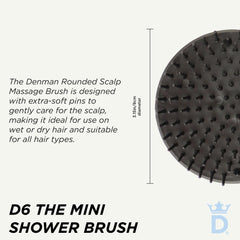 Denman Jack Dean D6 scalp massage action during wash