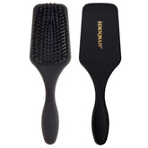 Denman Mini Paddle Brush bristles closeup for gentle detangling and scalp comfort.