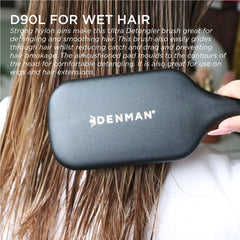 Denman Tangle Tamer Ultra used on dry hair for smooth detangling