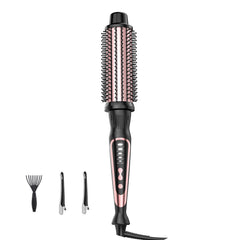 DENVEK Thermal Brush rose gold front view for versatile styling on the go