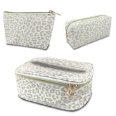 Deokke 3Pcs makeup bag set large-capacity for travel cosmetics.
