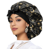 Deokke satin hair braid bonnet closeup shows smooth fabric for gentle overnight protection