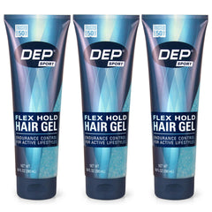 Dep Sport Endurance hair gel pack3 front view for gym-ready styling