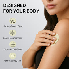 depology Ultra-Size Firming Retinol Body Lotion texture close-up showing smooth, rich cream.