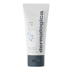 Dermalogica Active Moist bottle pump demonstrating oil-free hydration for daily use