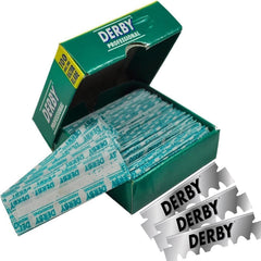 Derby Professional edge coating detail highlights chromium-ceramic-platinum-tungsten protection for longevity.