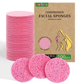 Derloyo compressed facial sponges pack-100-count expands for gentle cleansing
