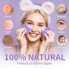 Derloyo face cleansing with sponges demonstrating gentle exfoliation and cleanse