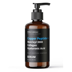 DERMA CLINICALS Copper Peptide bottle pump enables easy, mess-free firming application.