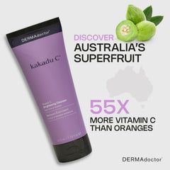 DERMAdoctor Vitamin C Face Wash close-up pores with visible clarity and refreshed skin