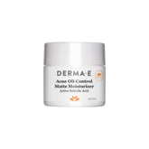 DERMA E Acne Oil-Control Moisturizer jar with matte finish helping control shine.