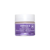 Derma E Advanced Peptides night moisturizer bottle delivers deep hydration for refreshed skin