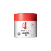 Derma E anti-wrinkle renewal cream jar closeup showing rich, hydrating texture for aging skin.