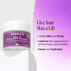 Derma E Firming DMAE Moisturizer applied to neck for subtle lift potential