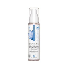 DERMA E Ultra Hydrating Dewy Skin Serum bottle shows dewy glow for radiant skin