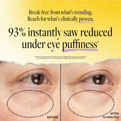 Derma E Vitamin C Bright Eyes patch close-up with serum transfer for hydration