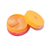 Derma E Vitamin C Bright Eyes patches packaging close-up highlighting vegan formula