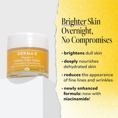 Derma E Vitamin C Night Cream texture swirl shows creamy consistency