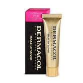 Dermacol mini full coverage foundation 207 tube close-up for long-lasting coverage.